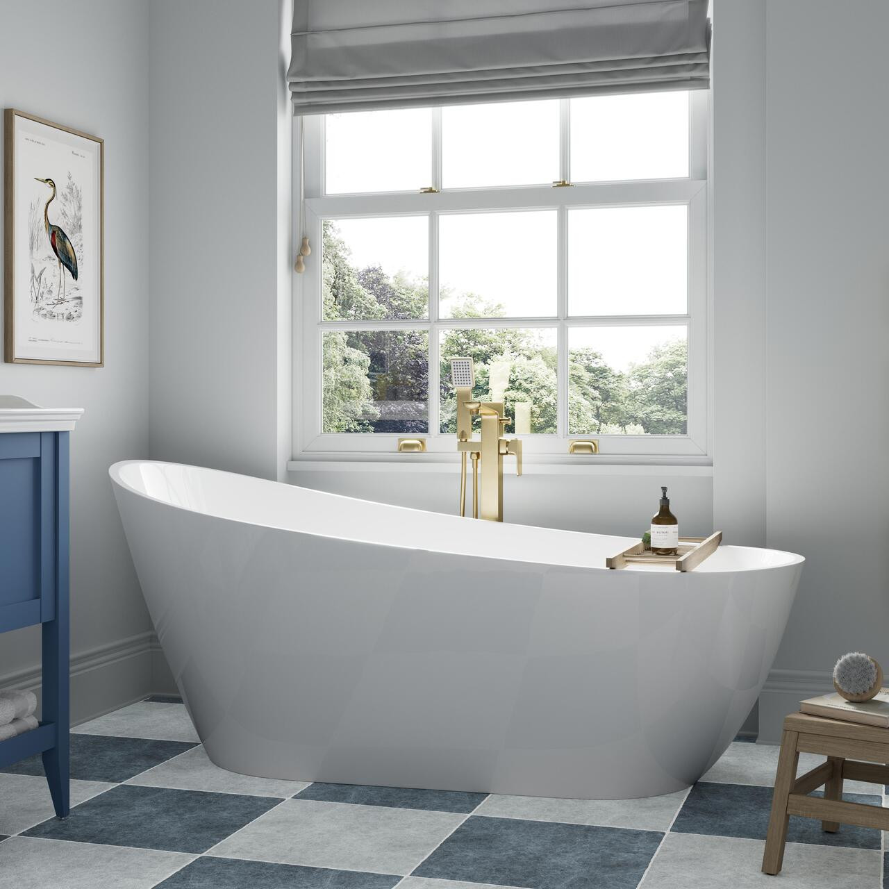 650mm Floor Standing 1 Drawer Basin Unit w/Basin - Dion-MattMistyBlue_2_CAM.jpg