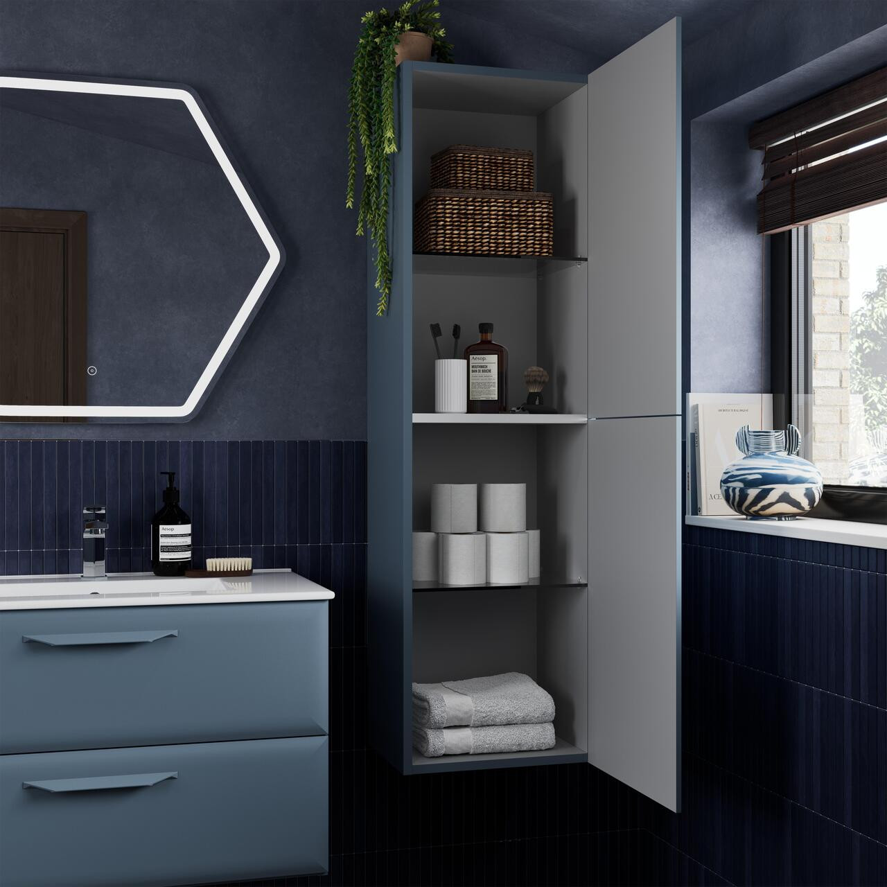 615mm Wall Hung 2 Drawer Basin Unit w/ Basin - Mika-MattMistyBlue_CAM.jpg