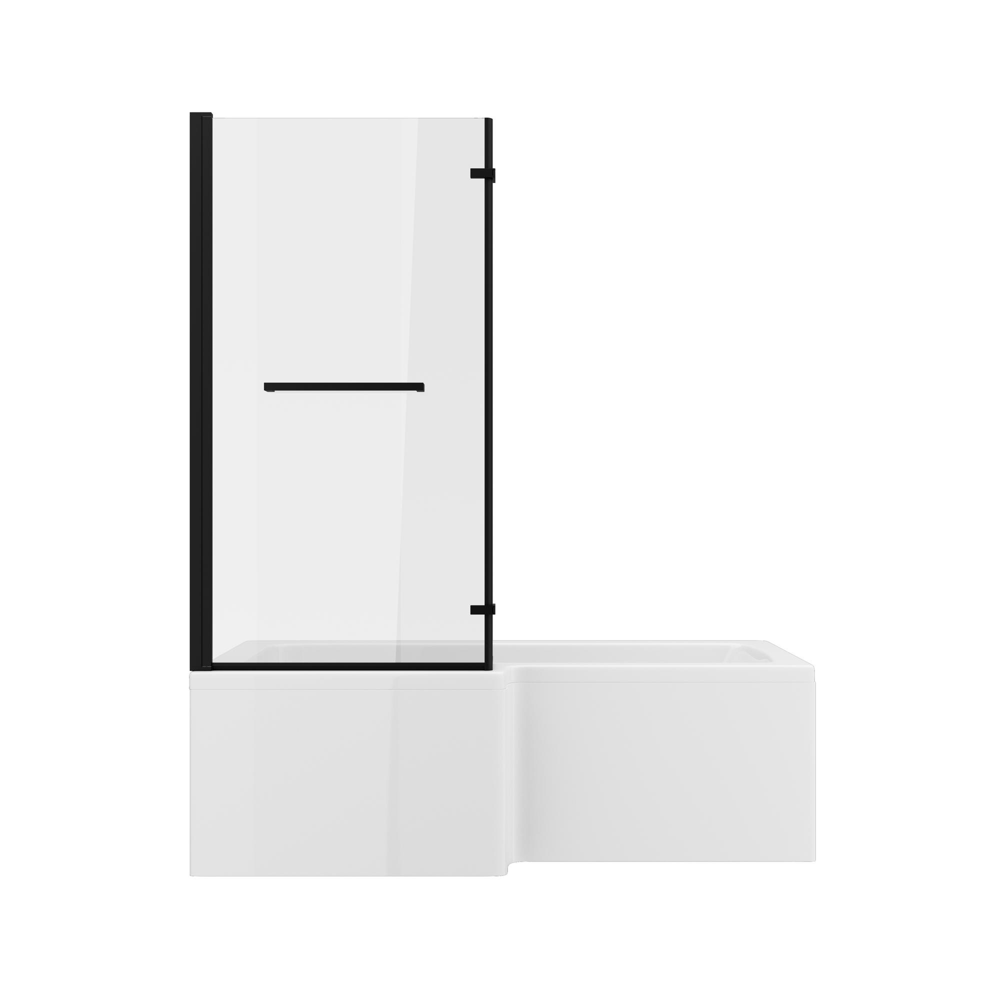 L Shape SUPERCAST 1700x850x560mm 0TH Shower Bath Pack - Navarre-L-Shape-ShBath-LH-Black-Front_CO.jpg