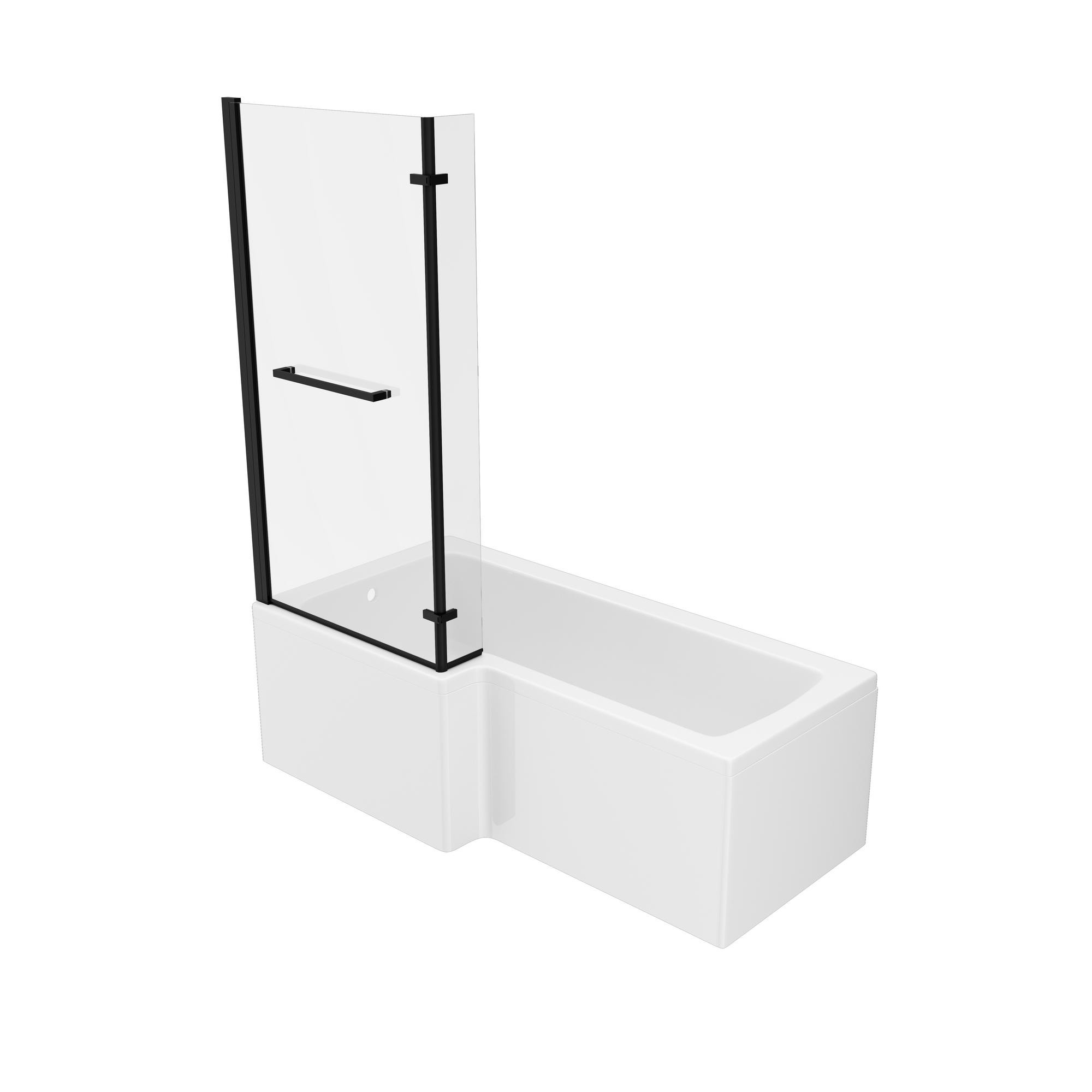 L Shape SUPERCAST 1700x850x560mm 0TH Shower Bath Pack - Navarre-L-Shape-ShBath-LH-Black-AngledLeft_CO.jpg