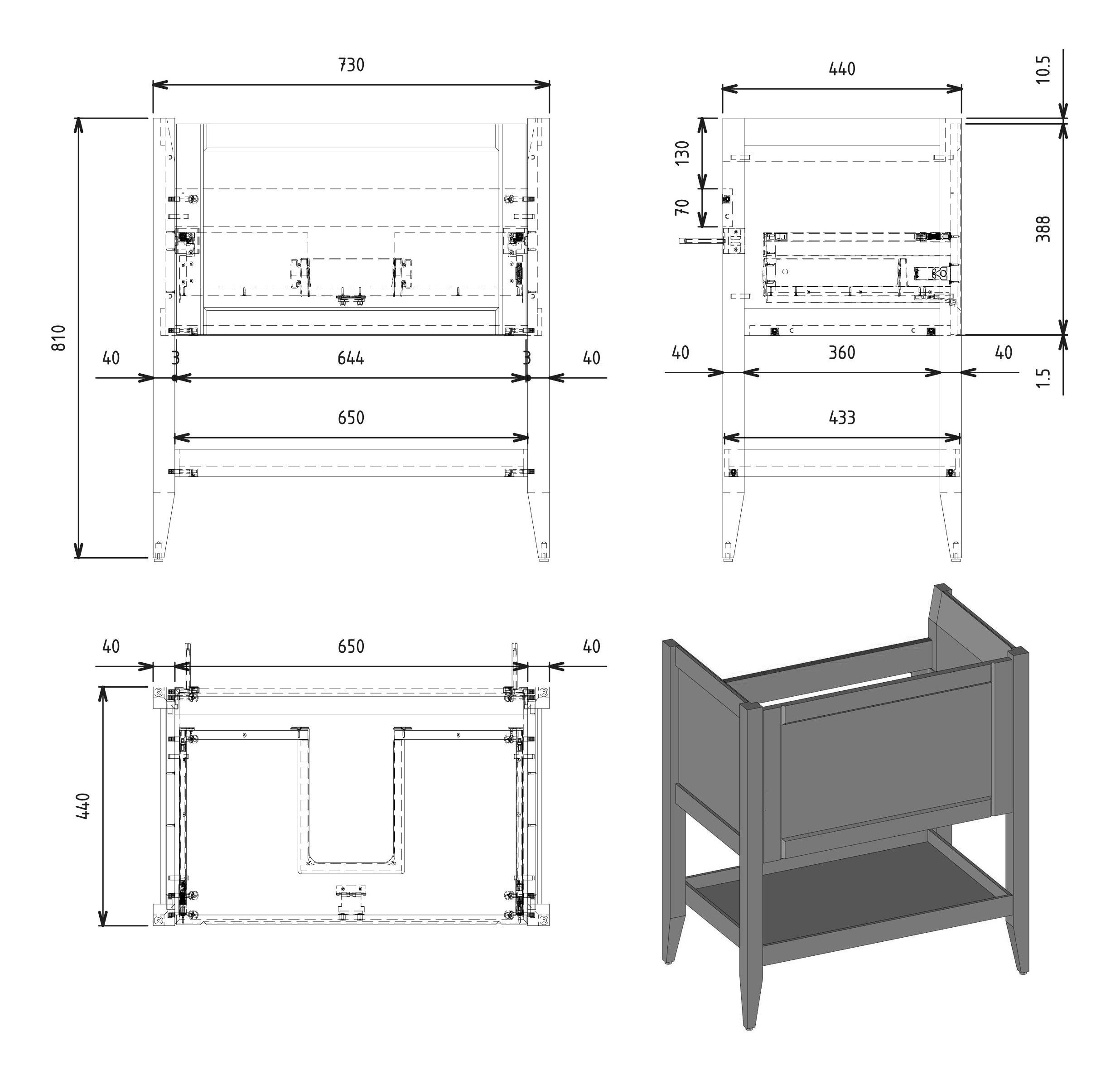 800mm Floor Standing 1 Drawer Basin Unit w/Basin - Dion-800-Floor-Unit_LD.jpg
