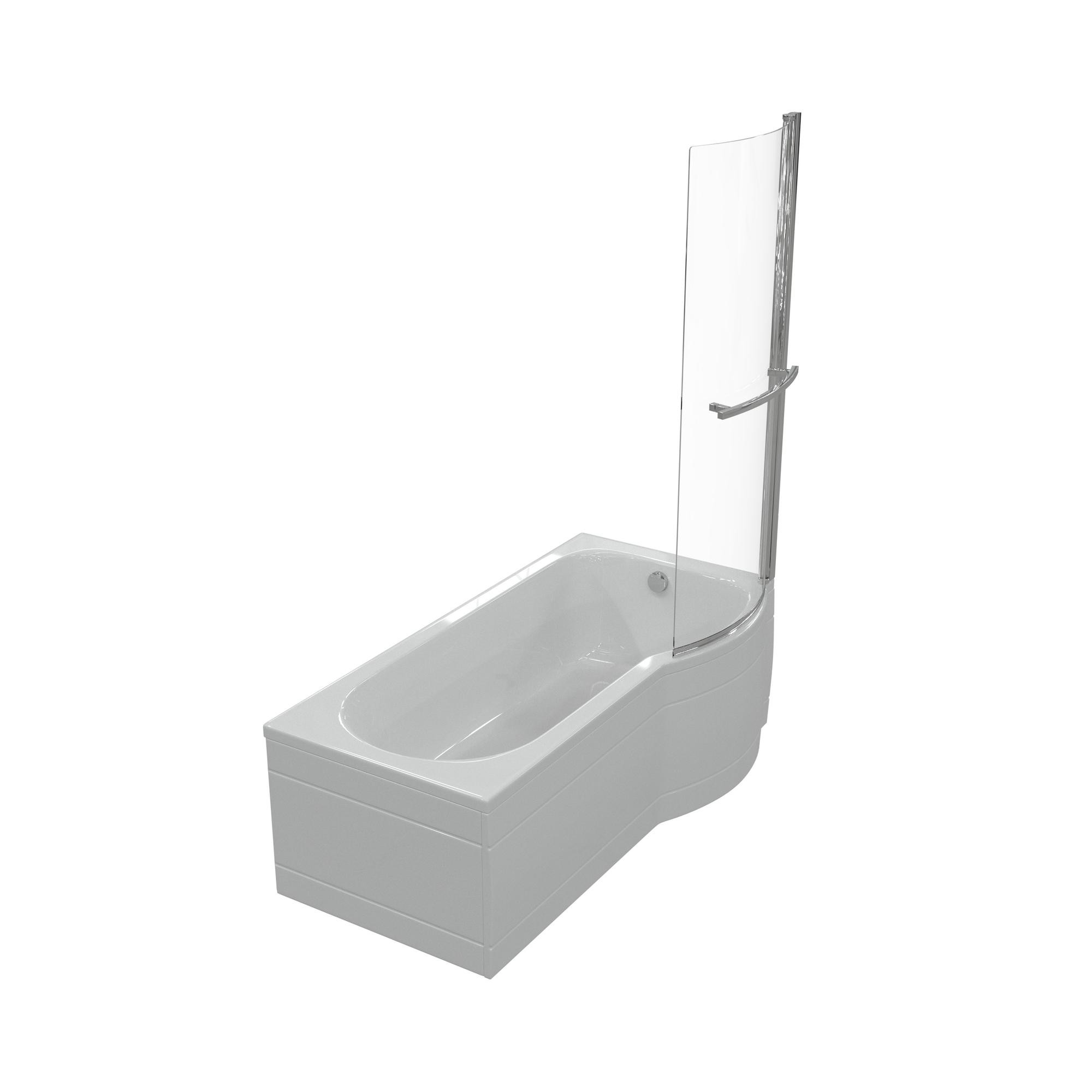 P-Shape 1700x700-850x410mm 0TH Shower Bath, Panel & Screen - DIBSHP0244-AngledRight_CO.jpg