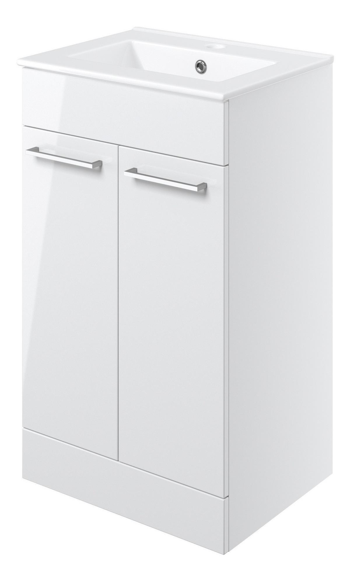 510mm Floor Standing 2 Door Basin Unit & 1TH Thin Edge Basin - DIFTP2110-AngledLeft_CO.jpg