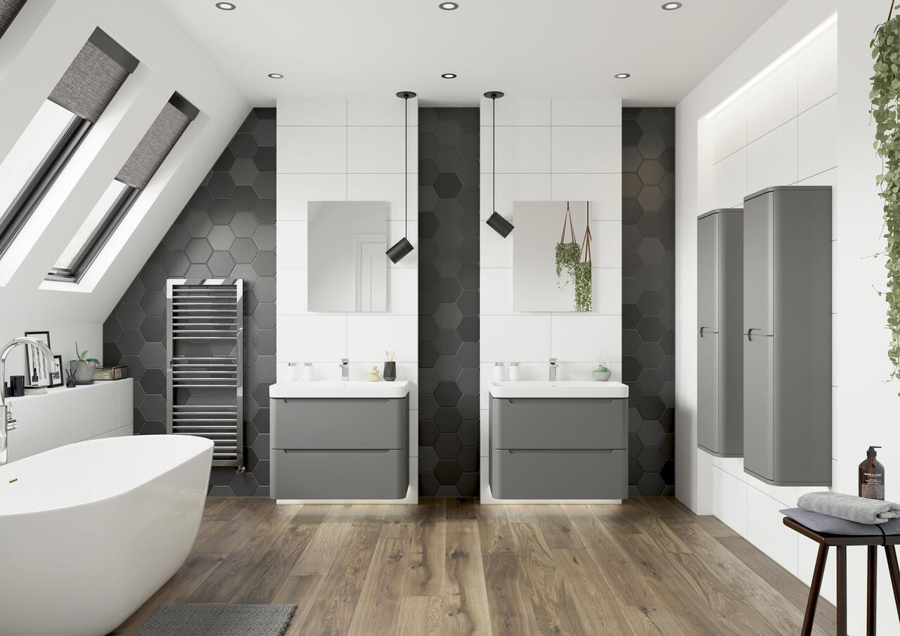 500mm 2 Drawer Wall Hung Cloakroom Basin Unit - LAMBRA_MATGRY_RM.jpg