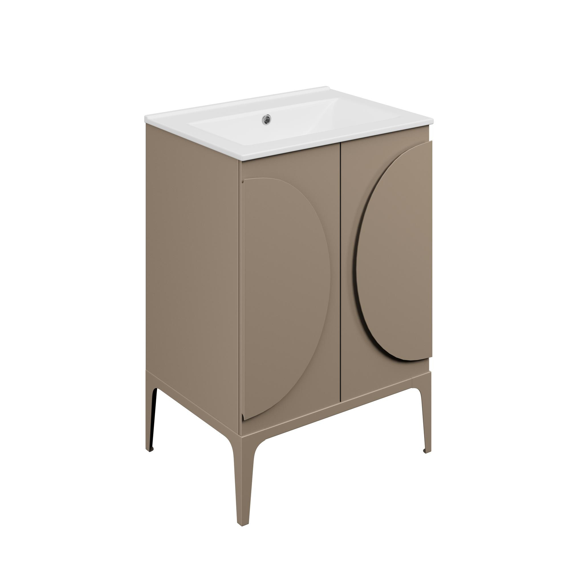 610mm Floor Standing 2 Door Basin Unit & 0TH Basin - DIFTP5750-TaupeLegs-AngledRight_CO.jpg