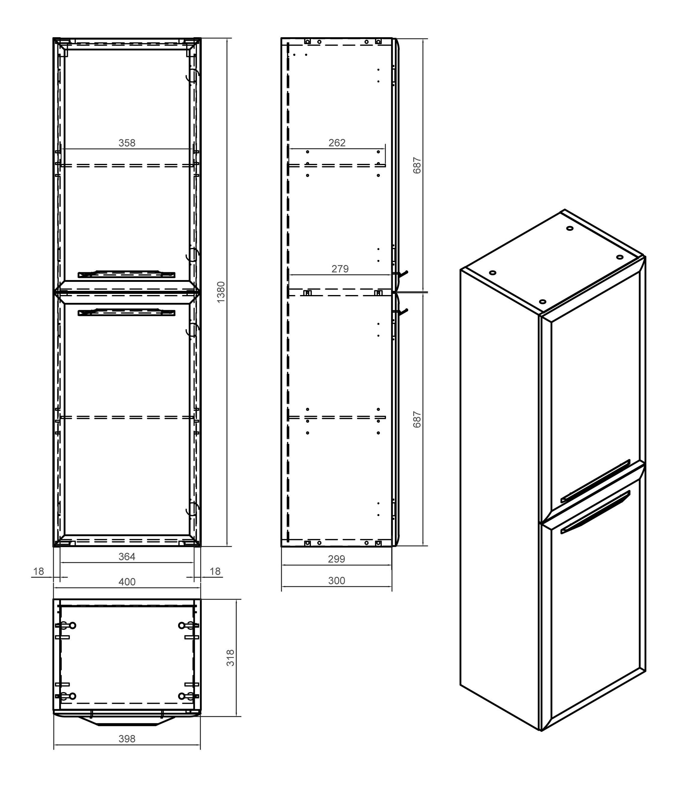 400mm Wall Hung 2 Door Midi Boy Unit - Mika-400-Tall-Unit_LD.jpg
