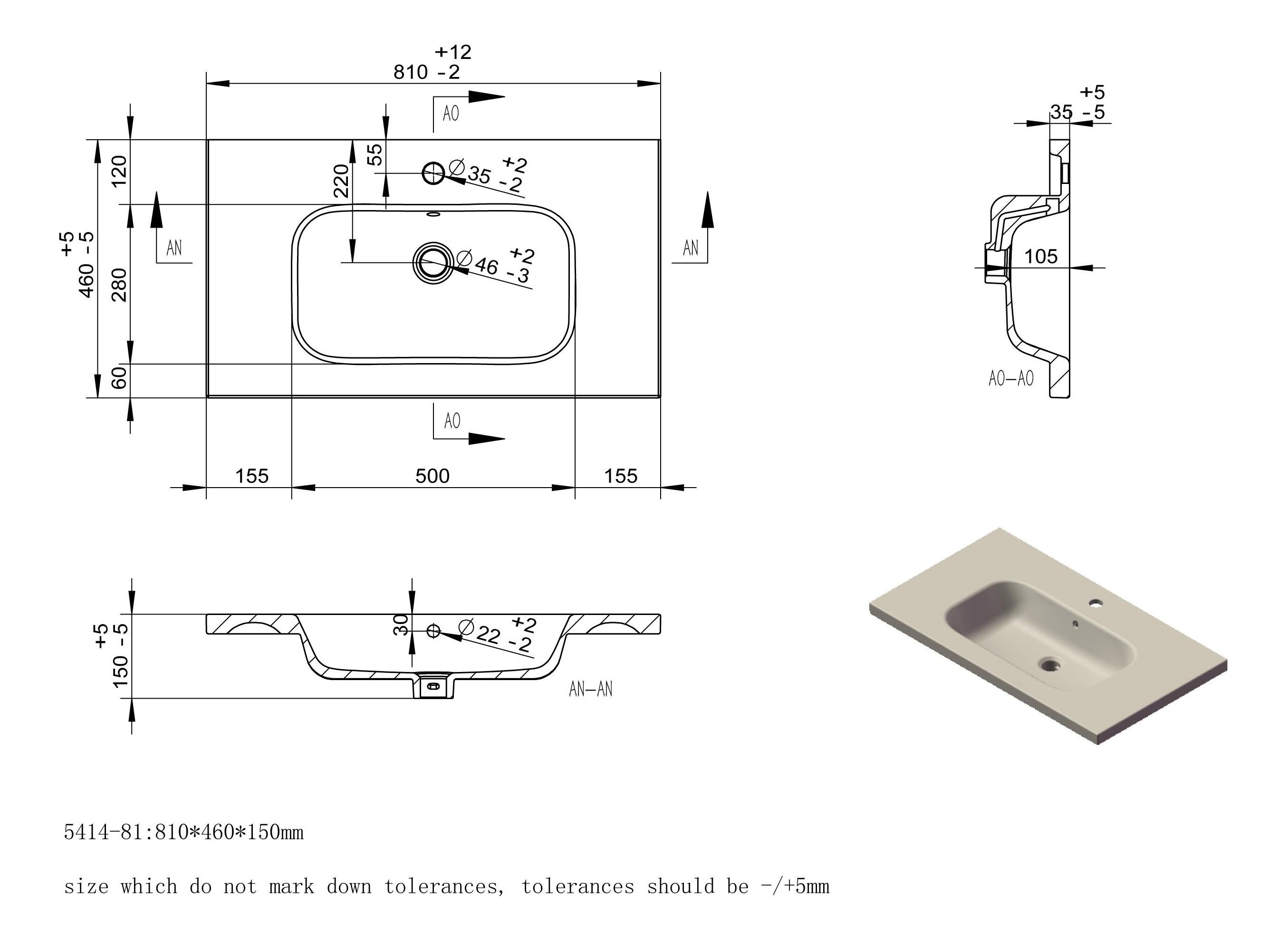 815mm Wall Hung 1 Drawer Basin Unit & 1TH Basin - Align-810mm-Basin_LD.jpg