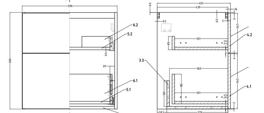 610mm Wall Hung 2 Drawer Basin Unit & Basin - STATEMENT-2Drawer-Wall-Unit-Drawers_LD.jpg