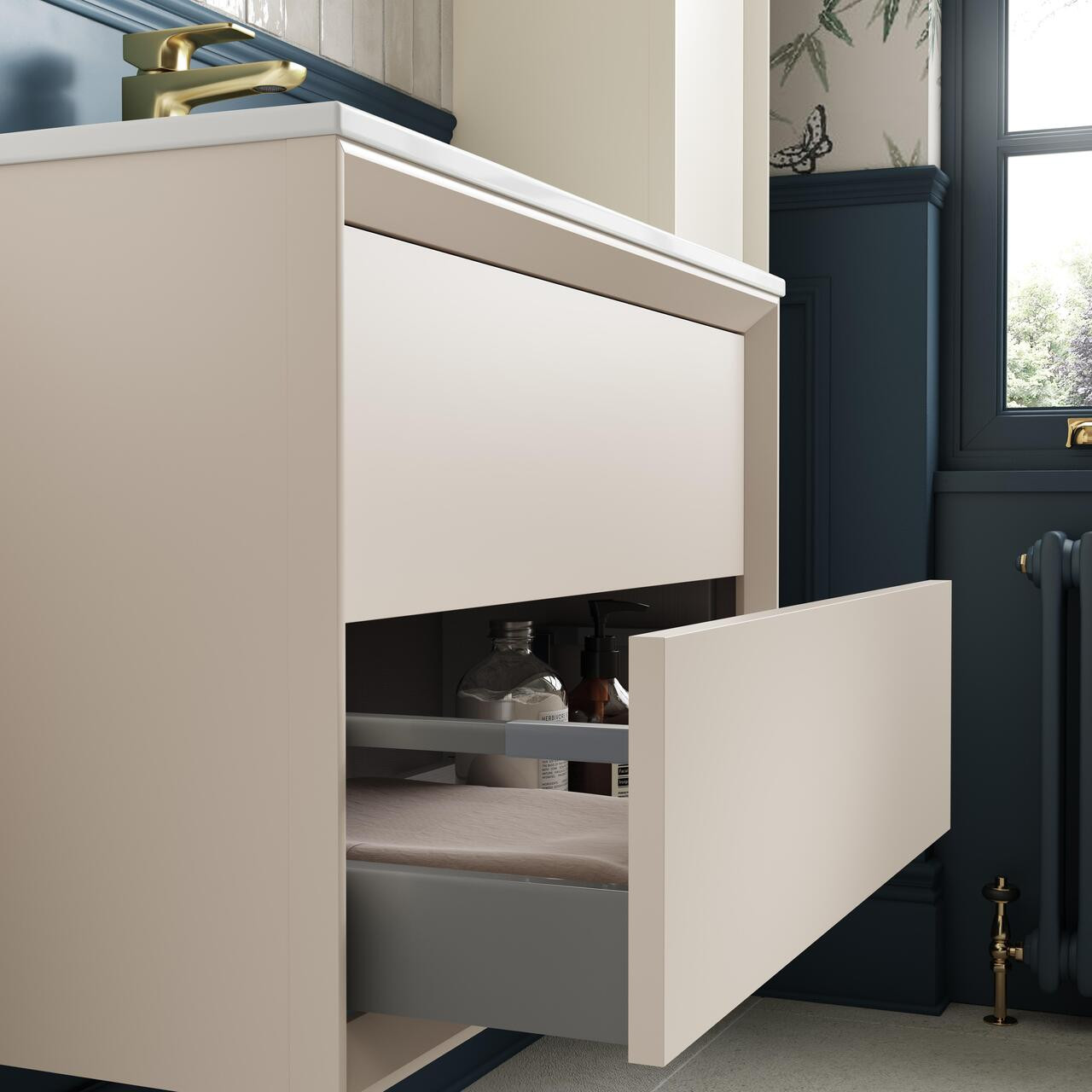1210mm Wall Hung 4 Drawer Basin Unit Run & Top - Push-Cotton_CAM.jpg