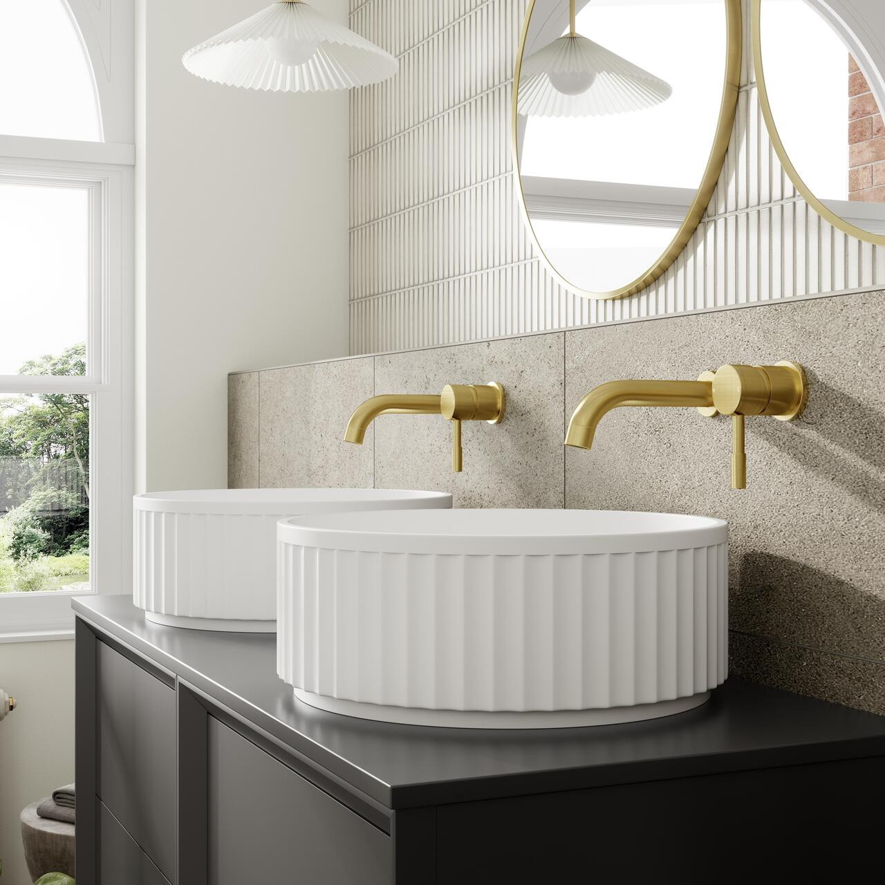 610mm Wall Hung 2 Drawer Basin Unit & Top - Push-Clay_CAM.jpg