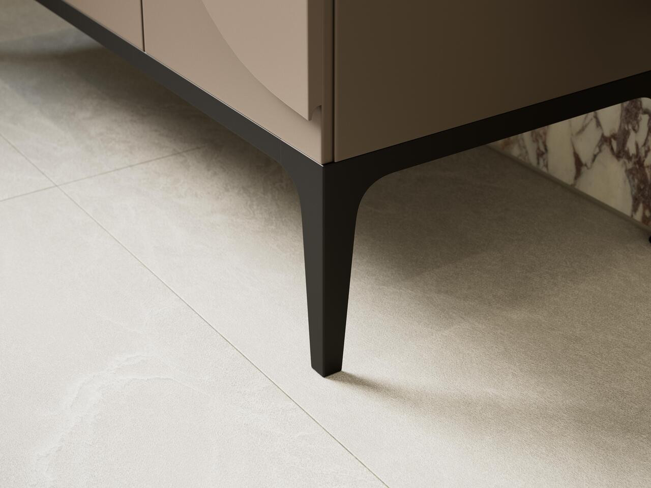 1010mm Floor Standing 3 Door Basin Unit & 1TH Basin - Chic-MattTaupe-UnitLegs_CAM.jpg