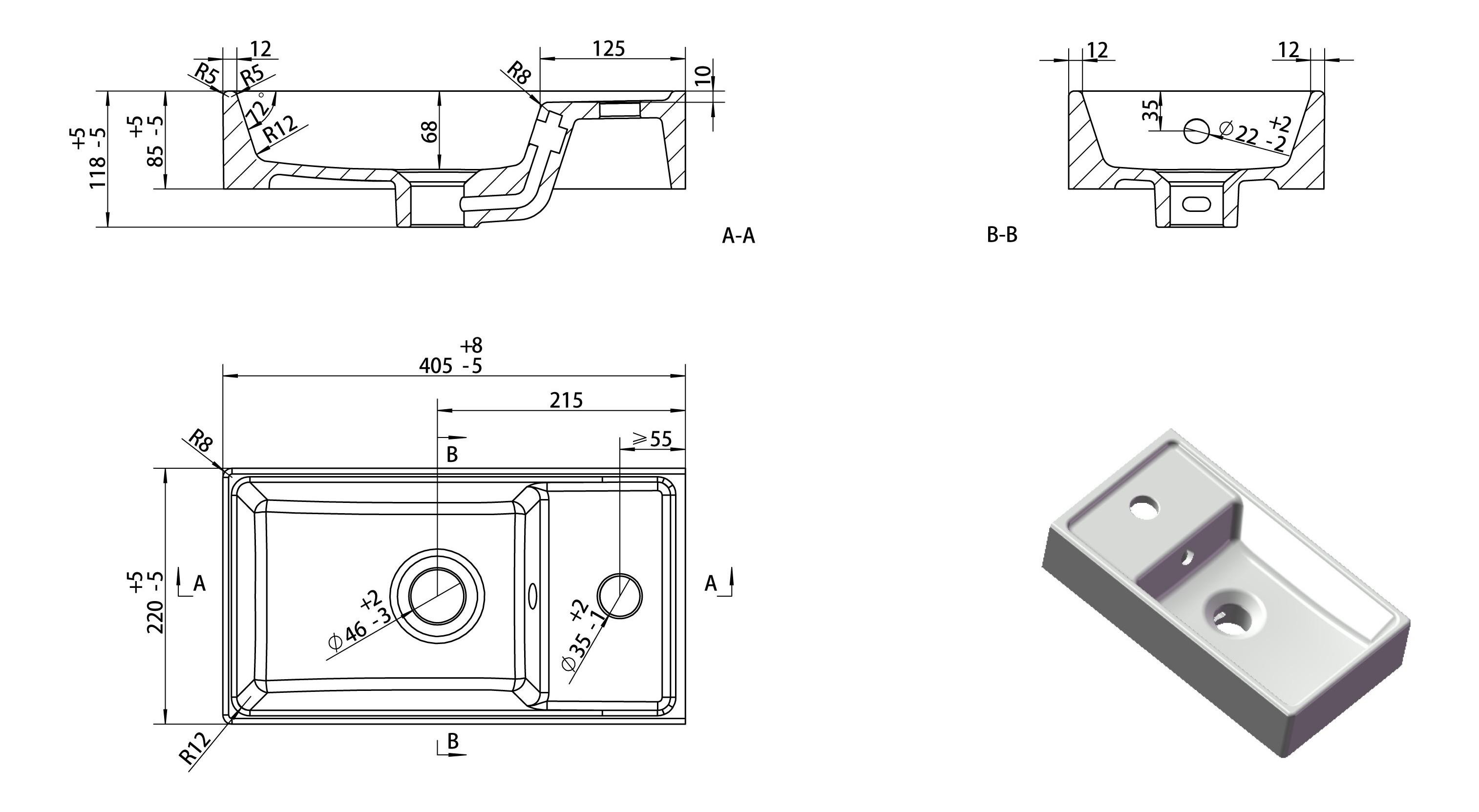 410mm Wall Hung 1 Door Basin Unit & 1TH Basin - Volta-400-Basin_LD.jpg