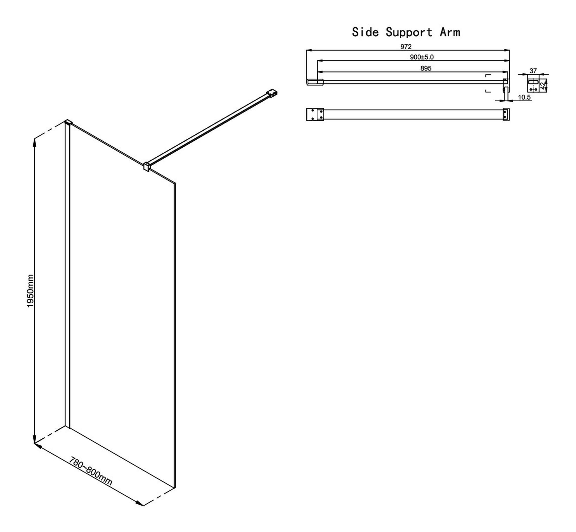 Wetroom Side Panel & Arm - Chrome - RefX-Iconix-Wetroom-800Side_LD.jpg
