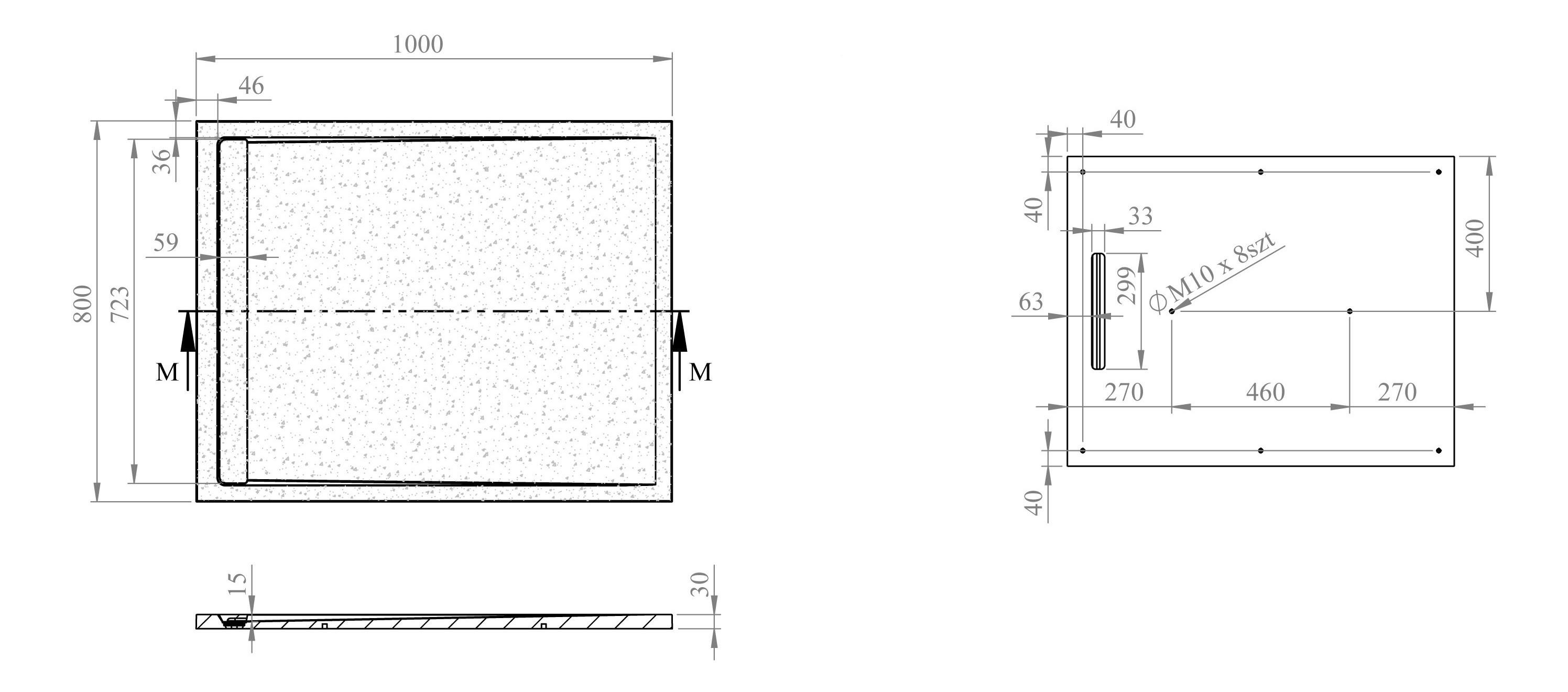 30mm Slate Rectangular Tray & Waste - Grey - SlateTray-Rect-1000x800_LD.jpg