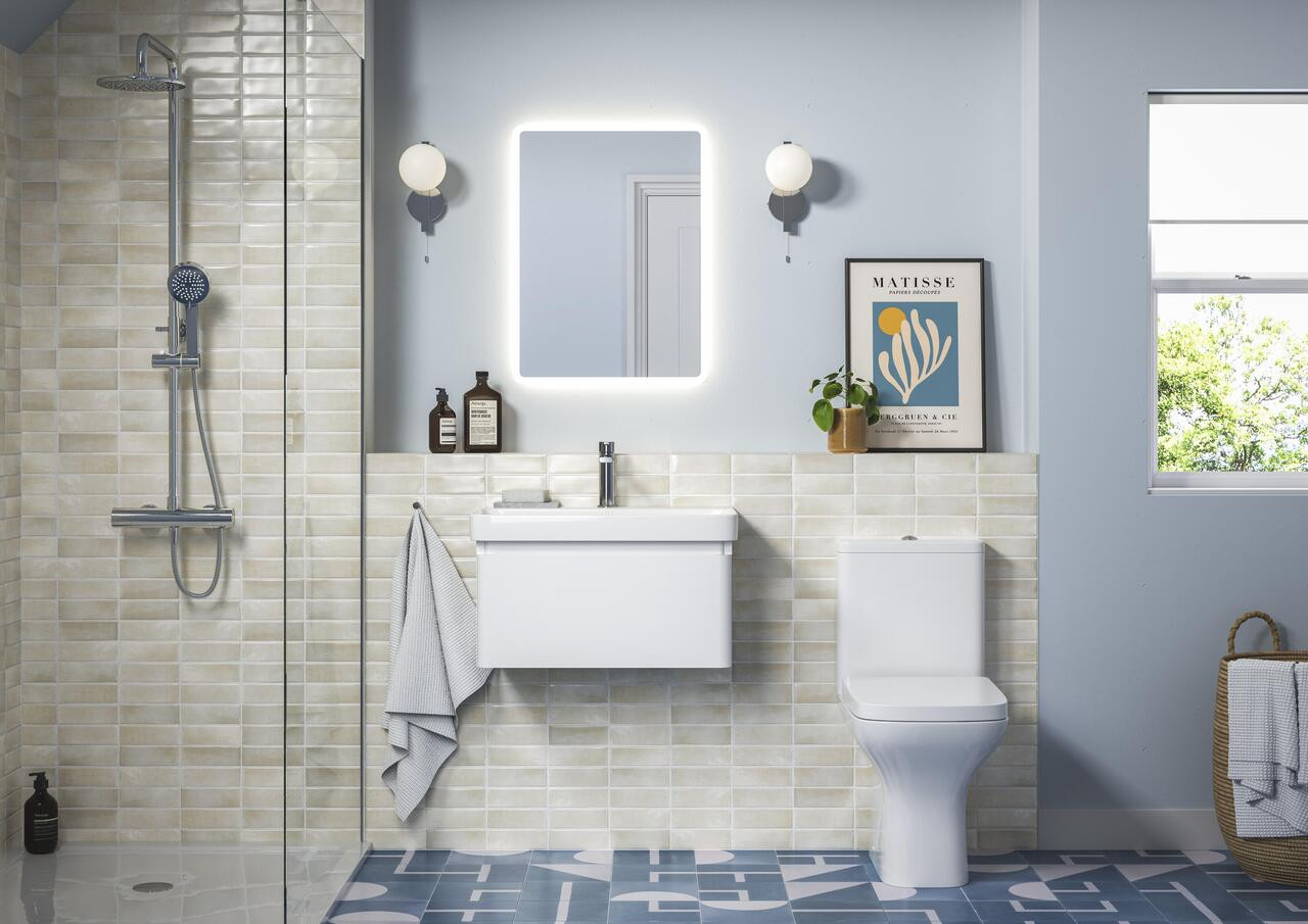 500mm Wall Hung 1 Drawer Basin Unit & Basin - Cosmos-MattWhite_RM.jpg