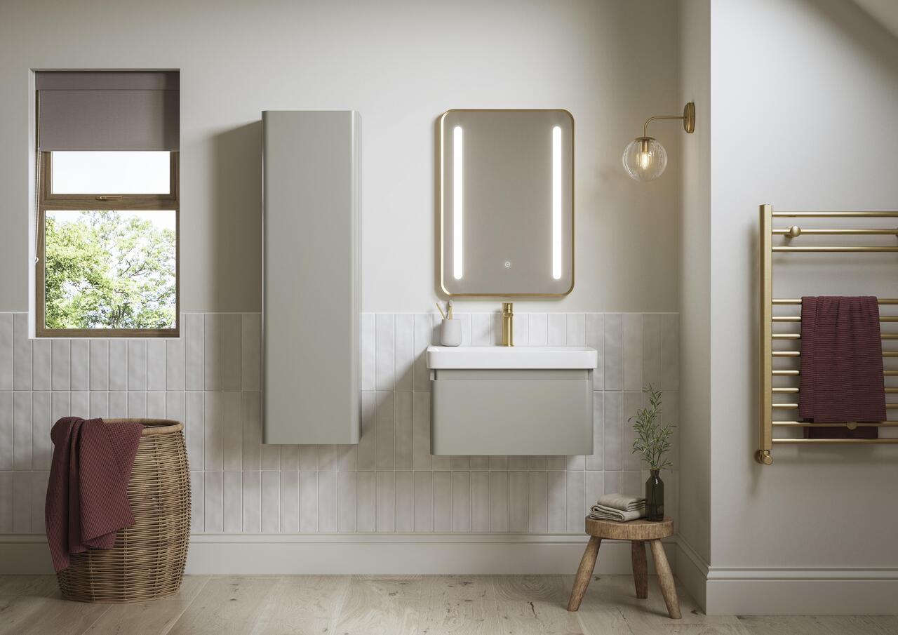 350mm Wall Hung 1 Door Tall Unit - Cosmos-MattLatte_RM.jpg