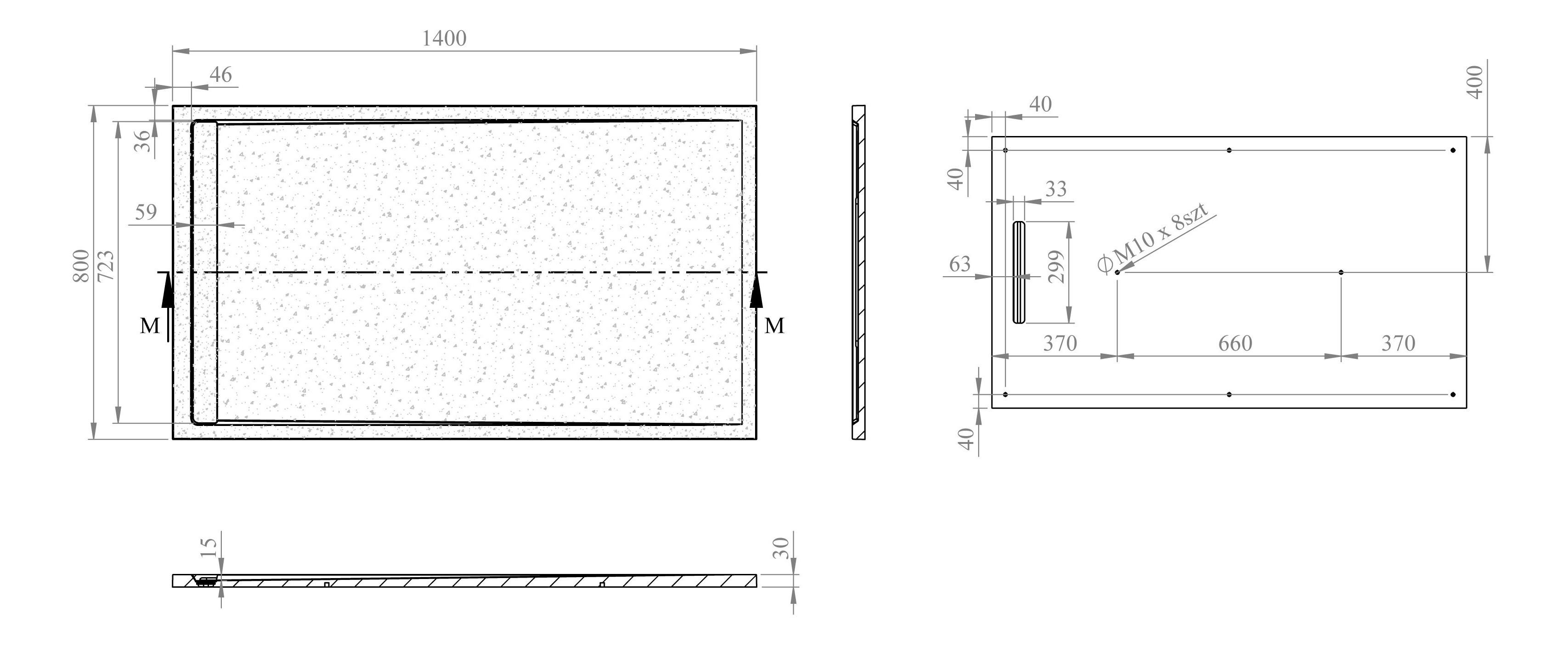 30mm Slate Rectangular Tray & Waste - White - SlateTray-Rect-1400x800_LD.jpg