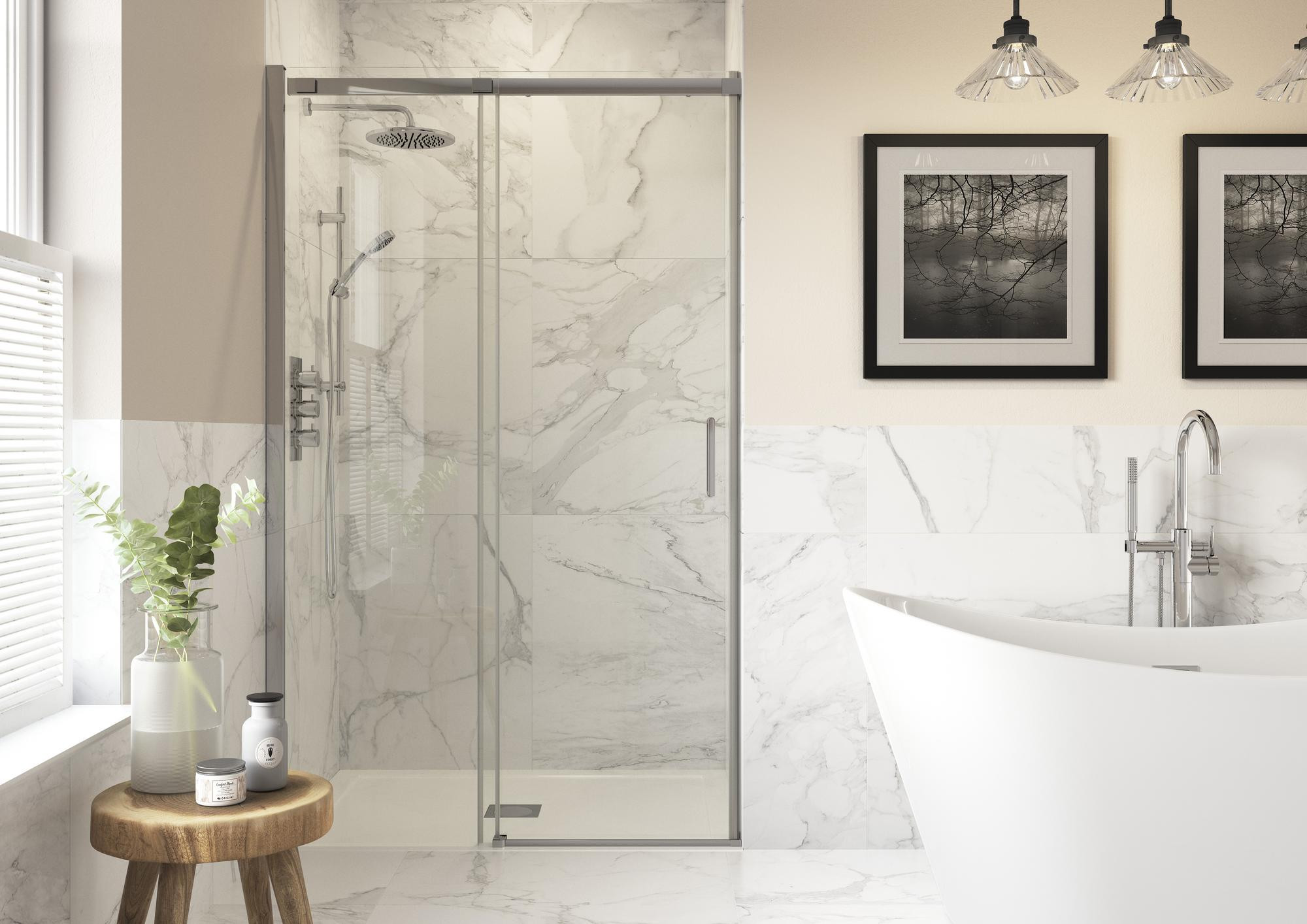 Semi-Framed Sliding Door - Chrome - REFX-ICONIX-SLIDING_RM.jpg