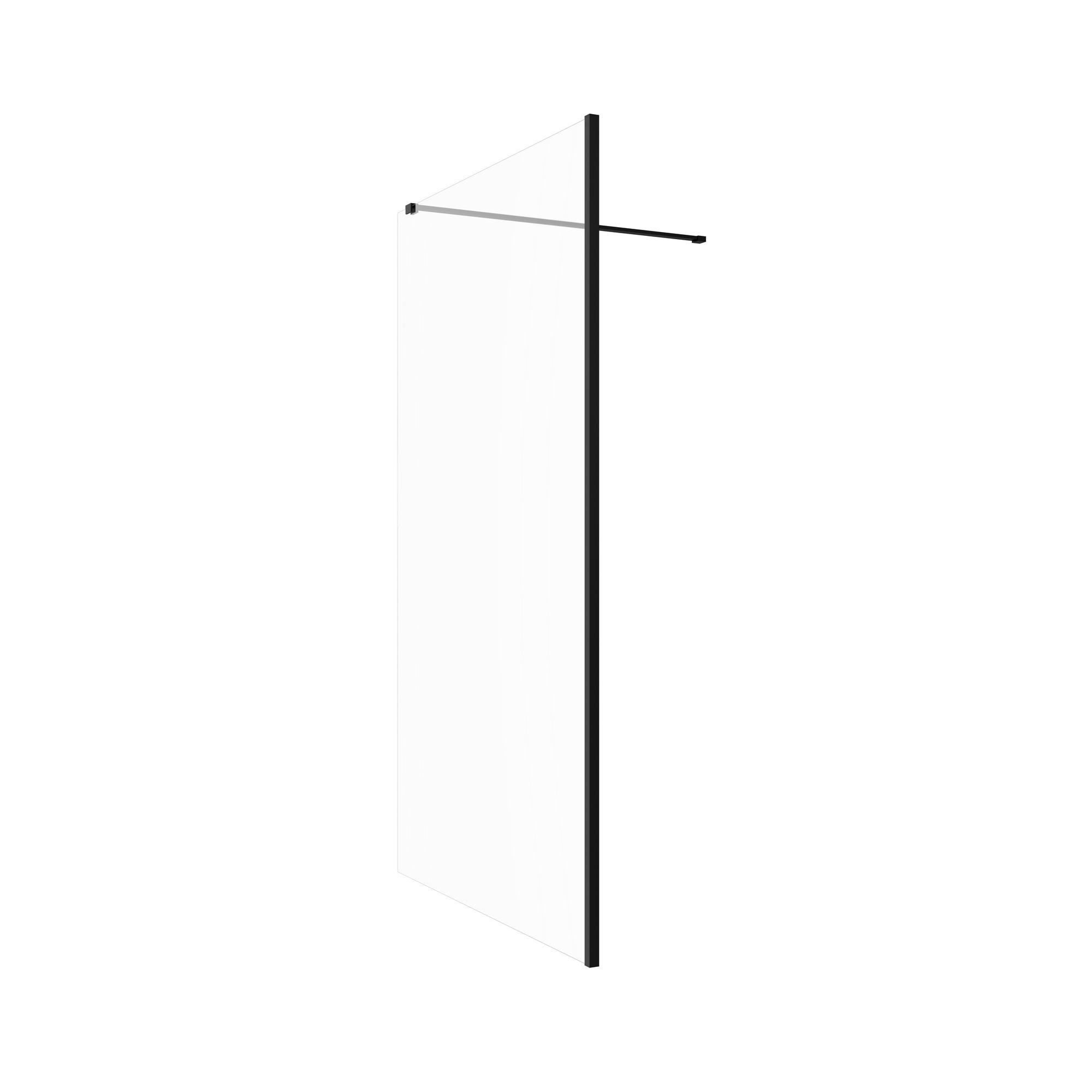 Wetroom Panel & Support Bar - Matt Black - REFX-ICONIX-BLK-WETROOM-SUPPORT-AngledLeft_CO.jpg