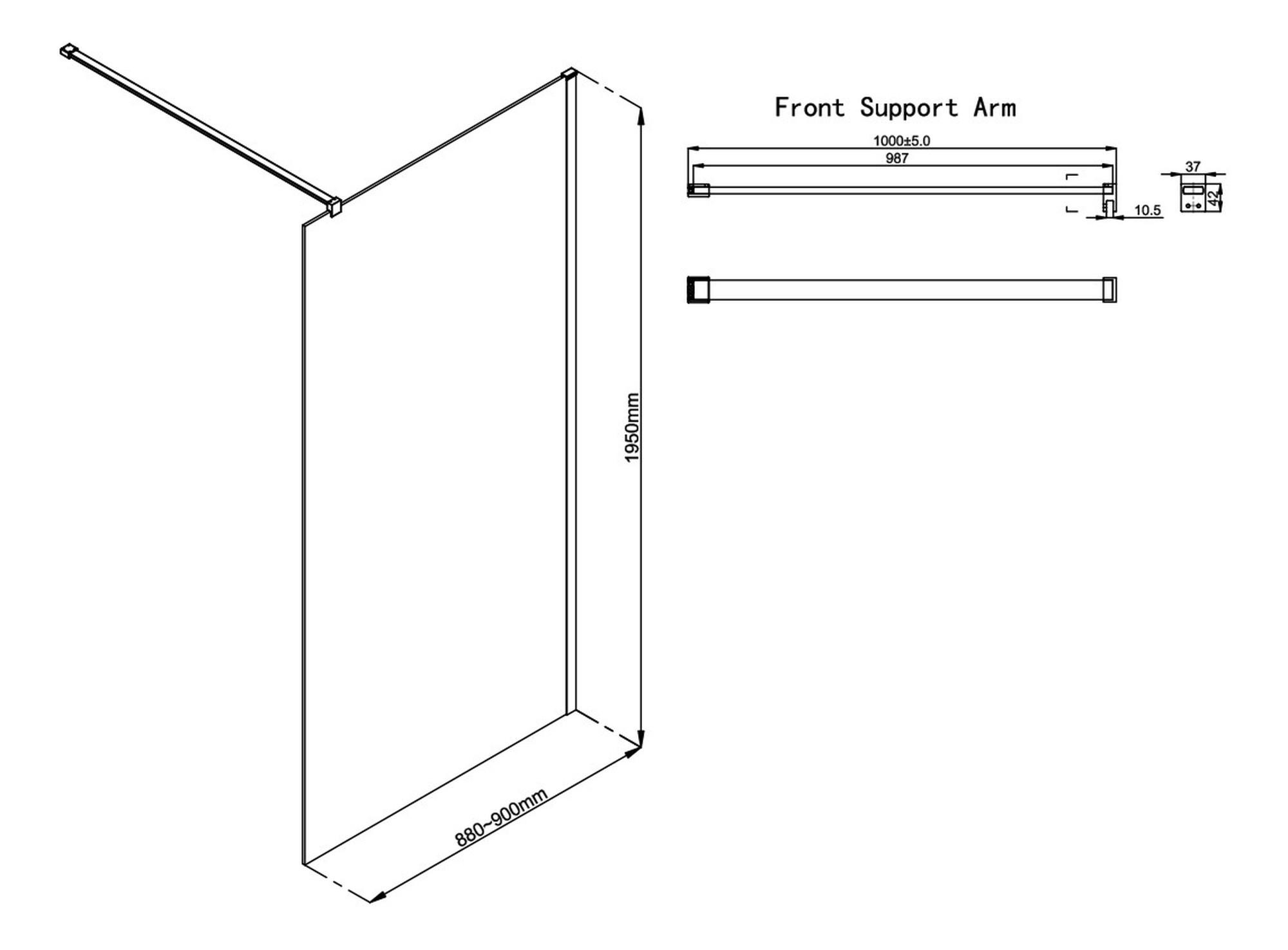 Wetroom Panel & Support Bar - Matt Black - RefX-Iconix-Wetroom-900_LD.jpg