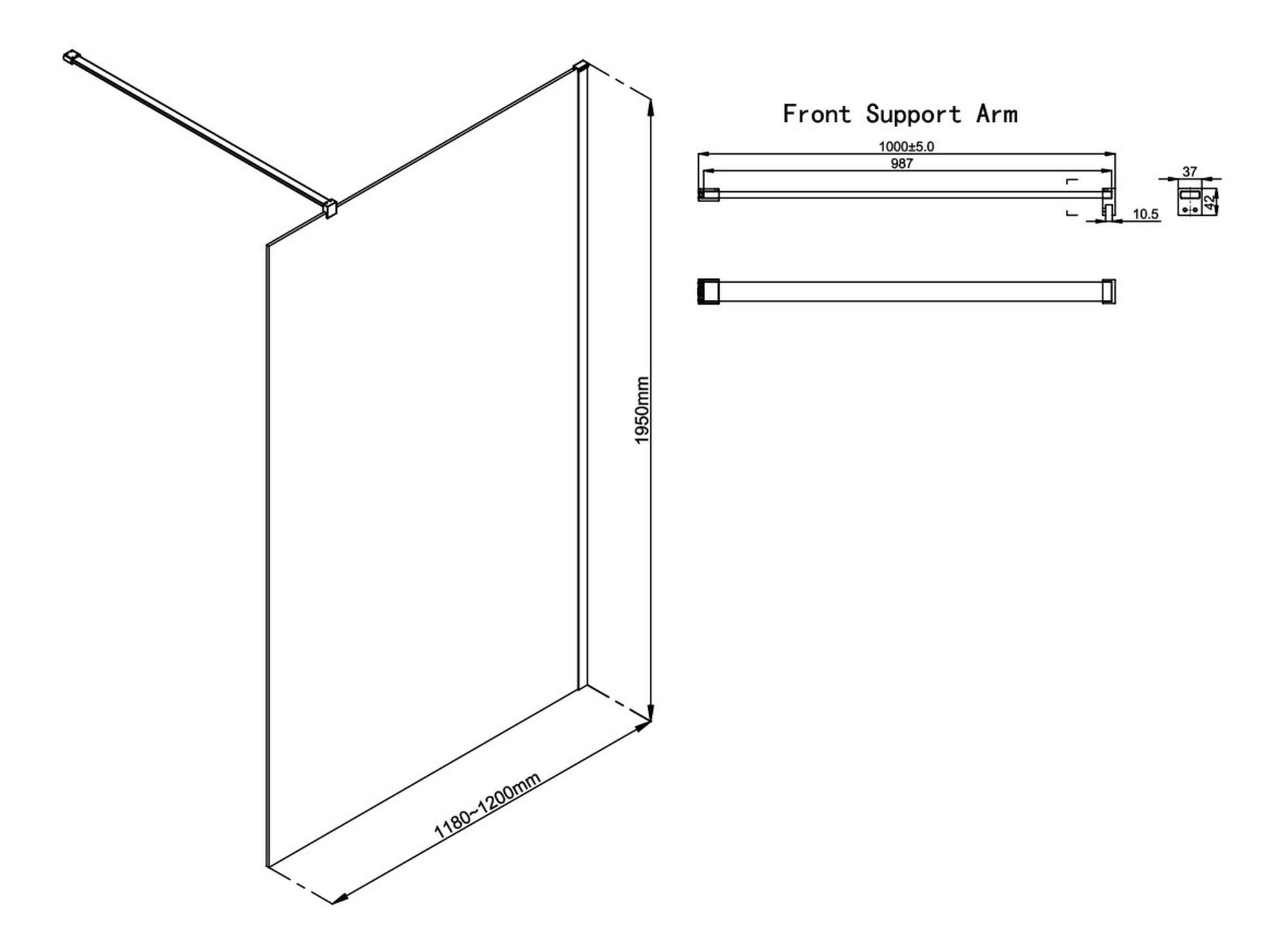 Wetroom Panel & Support Bar - Matt Black - RefX-Iconix-Wetroom-1200_LD.jpg