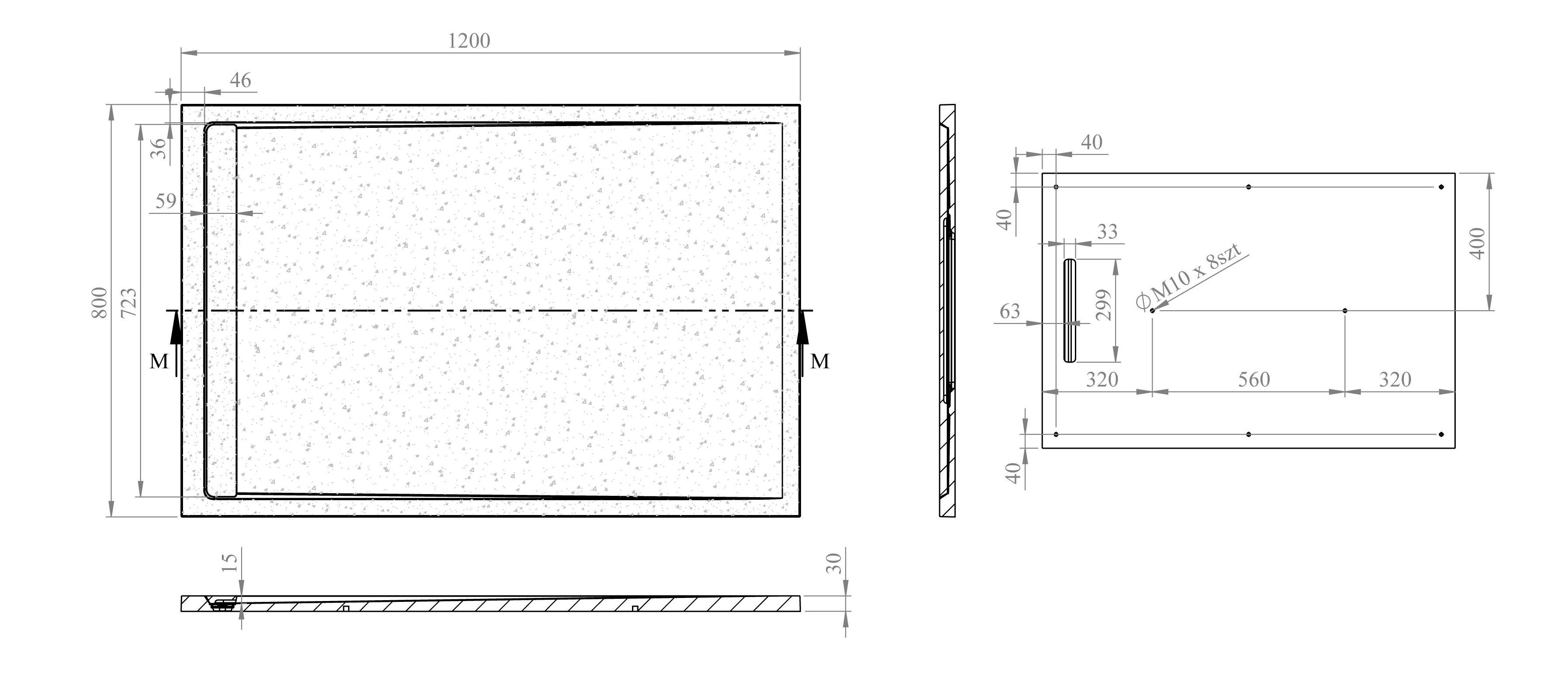 30mm Slate Rectangular Tray & Waste - Black - SlateTray-Rect-1200x800_LD.jpg