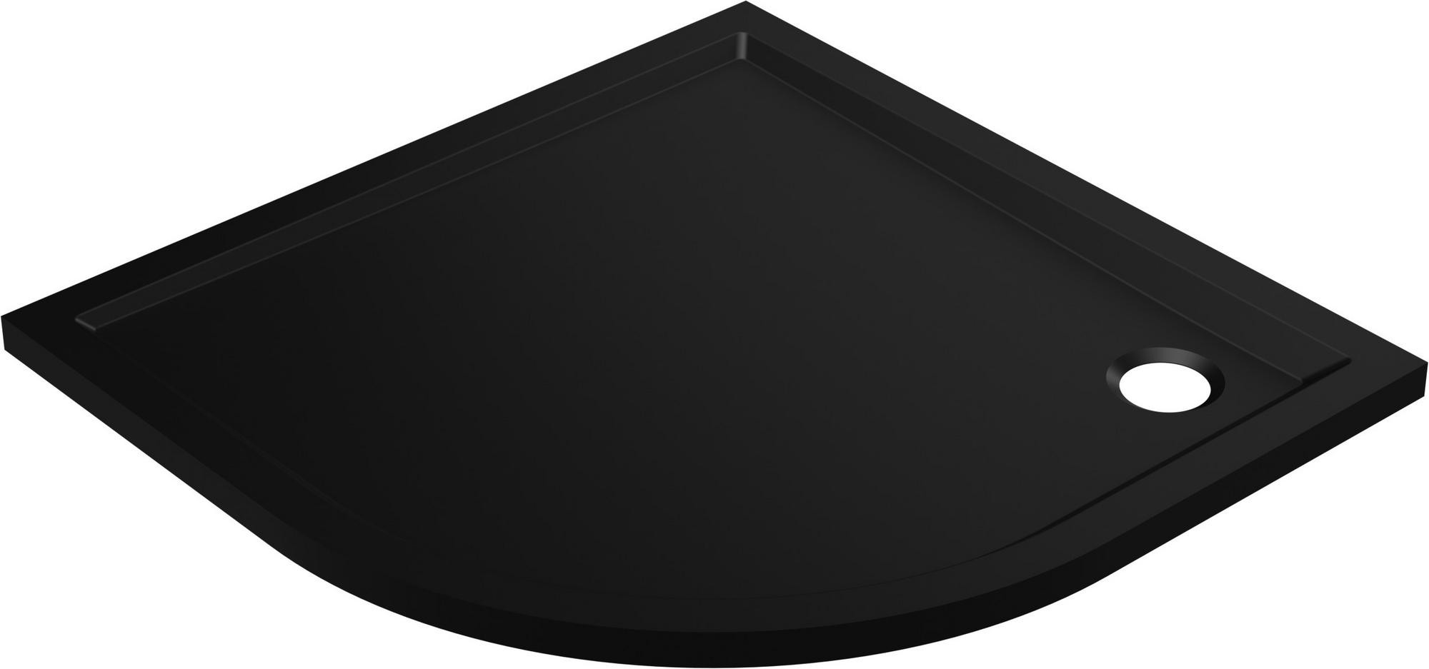 40mm Low Profile Quadrant Tray & Waste - Matt Black - TR_DELUXE-QUADRANT-BLK_CO.jpg