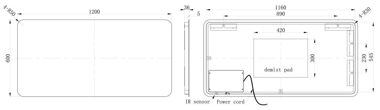 Rectangle Back-Lit LED Mirror - DIMS0090_LD.jpg