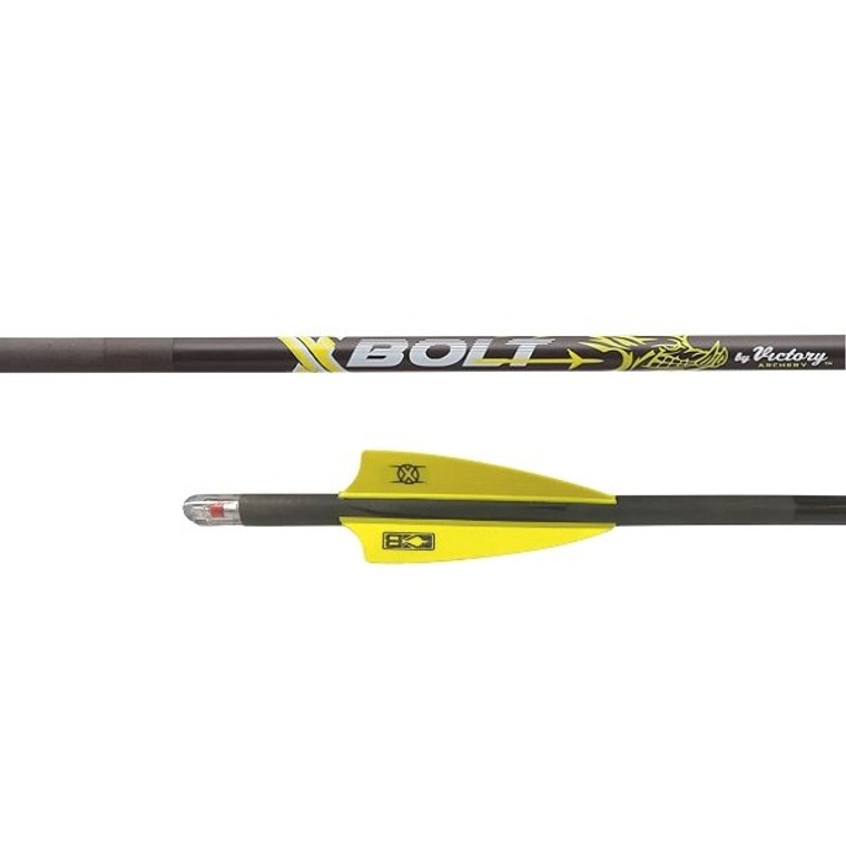 Victory XBolt Fletched Arrow With Half Moon Lighted Nock (3 pack)