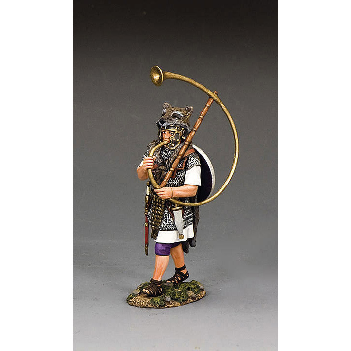 Figurine King & Country ROM009 - Cornicen Romain - Étain Peint 54mm