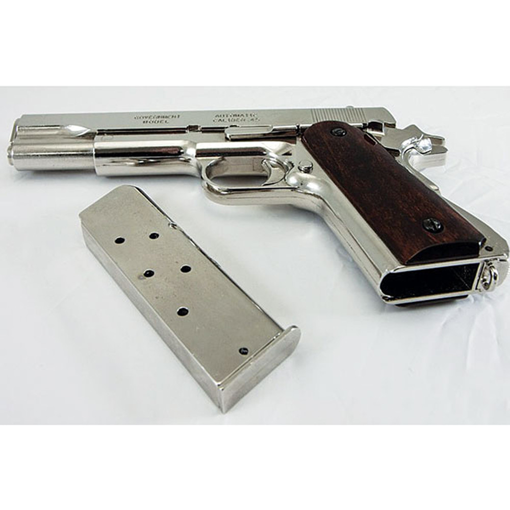 M1911 Field Strip Pistol - Nickel Finish | Military Issue Collectibles