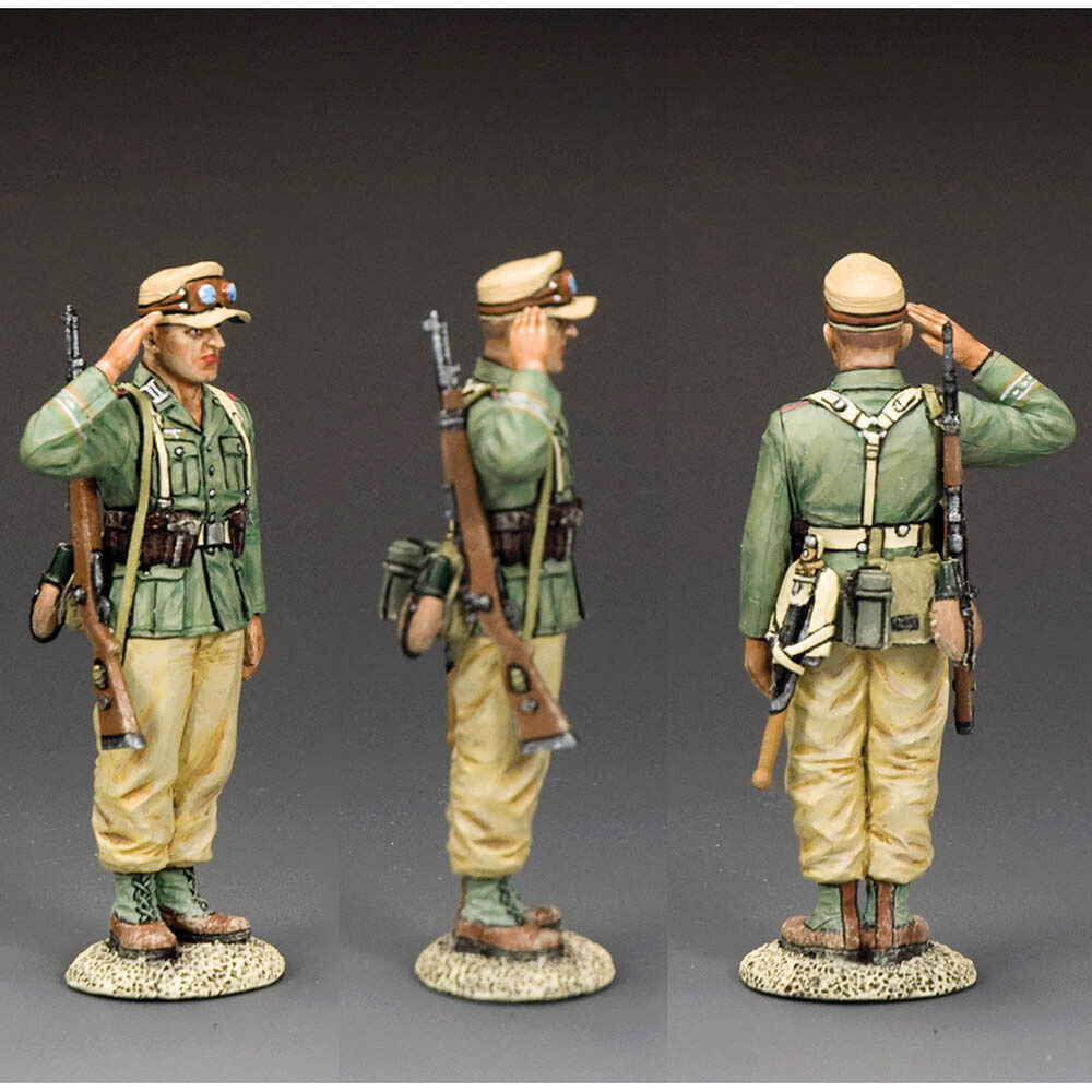 Figurine King & Country AK141 - Saluting Rifleman, échelle 54mm, Plomb Peint