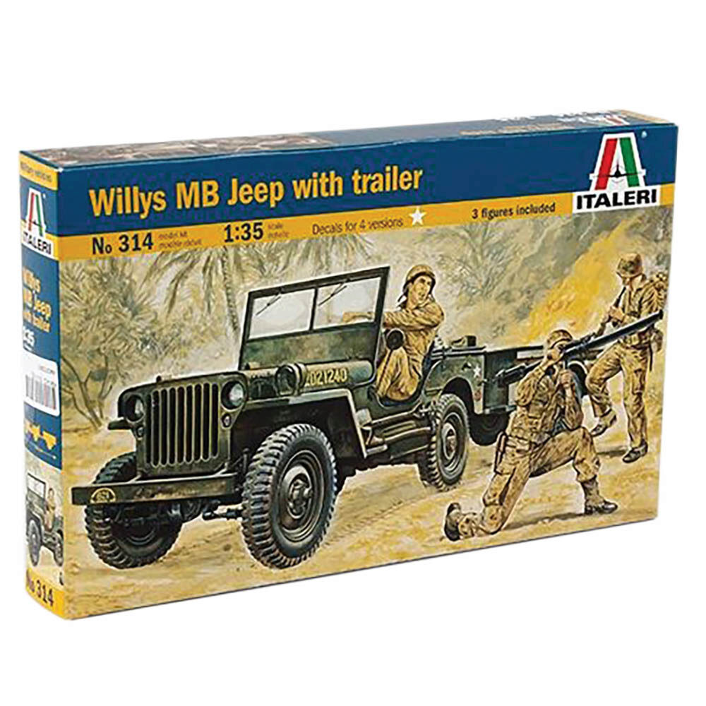 Willys MB Jeep with Trailer 1/35 Kit | Military Issue Collectibles