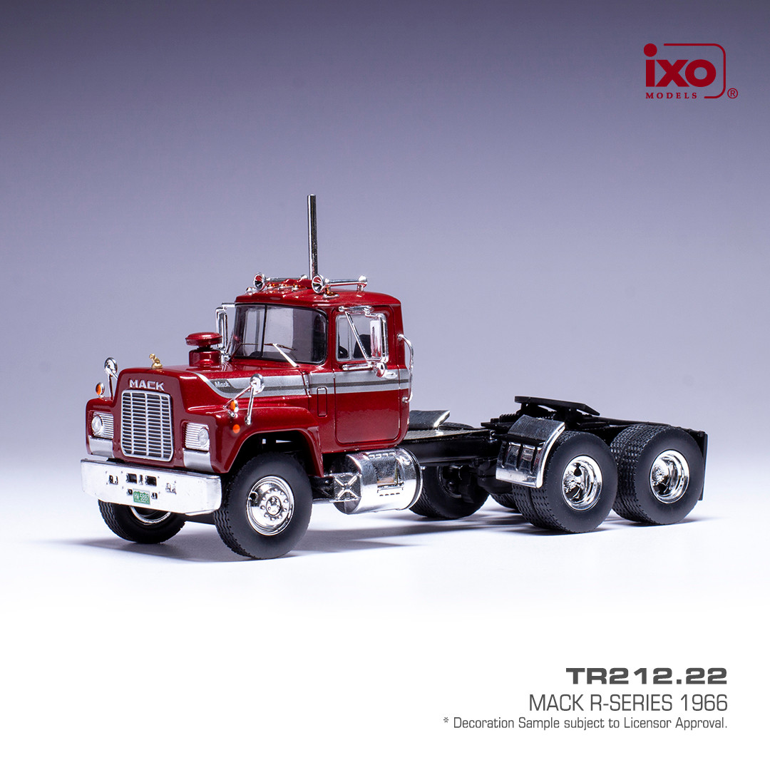 ダイキャストモデル　Mack 1966 Mack R-Series Truck Tractor Dark Red Metallic with Silver