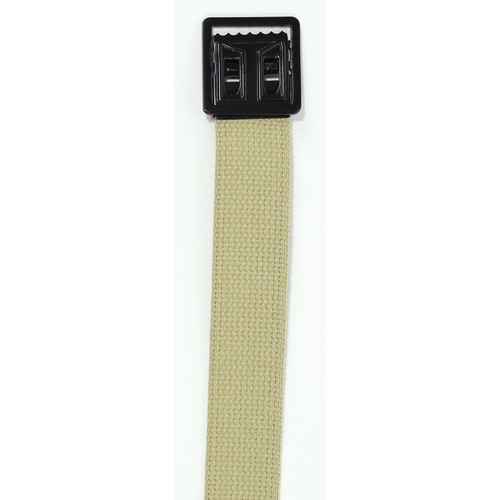 Military Web Belt with Buckle - Khaki Alt Image 1