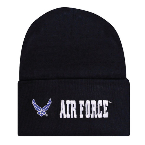 U.S. Air Force Black Cuffed Beanie Main Image