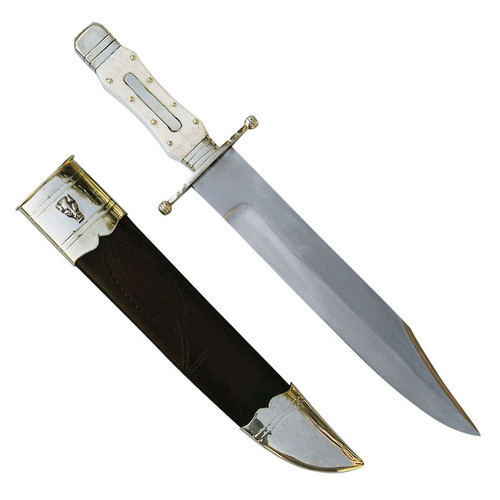 New Orleans Bone-Grip Bowie Knife with Scabbard Main Image