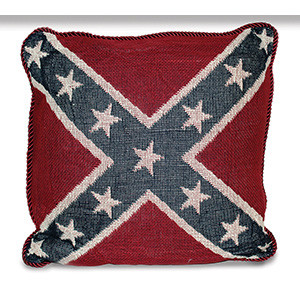Confederate Battle Flag Cotton Pillow Main Image