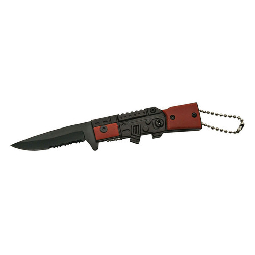 Assault Rifle Folding Knife Keychain Main Image