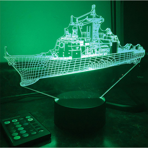 Ticonderoga-Class Cruiser 3D Color Lamp with Remote Alt Image 2