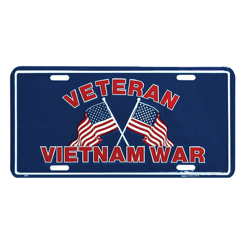 Vietnam Veteran Patriotic License Plate Main Image