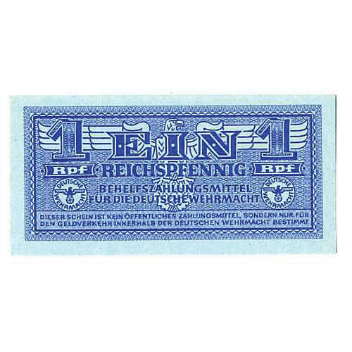 1942 Wehrmacht Military Certificate - 1 Reichspfennig Main Image