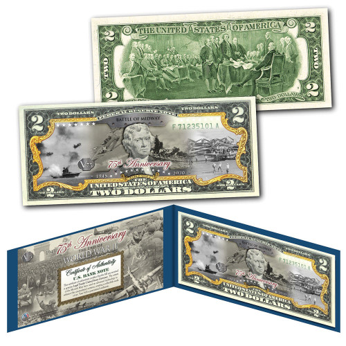 WWII 75th Anniversary $2 Bill - Battle of Midway Main Image