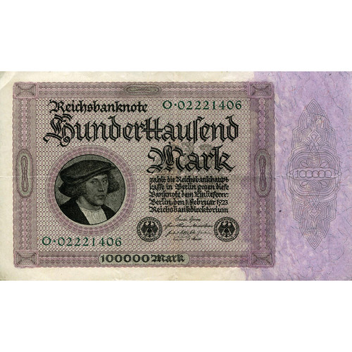 German 100,000 Mark Note Main Image