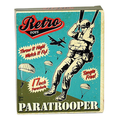 Retro Paratrooper Figure with Parachute Main Image