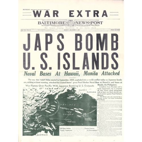 Pearl Harbor Newspaper Alt Image 1
