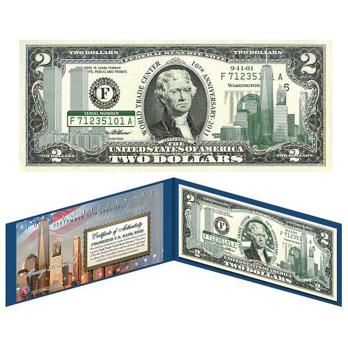 Never Forget 9/11 $2 Bill Main Image
