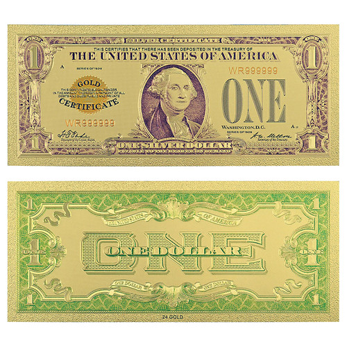 1928 Funny Back $1 Gold Foil Note Main Image