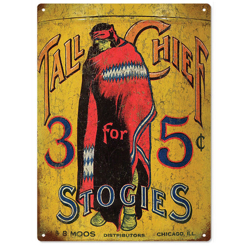 Tall Chief Cigar Metal Sign Main Image