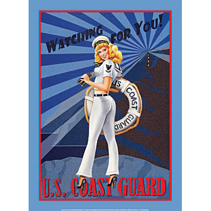 U.S. Coast Guard: "Watching for You!" Metal Sign Main Image